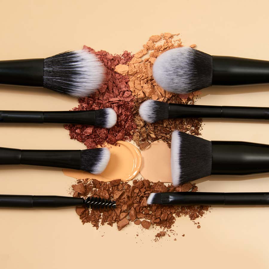 VIMP Beauty Makeup Brushes Collection showcasing various brush types