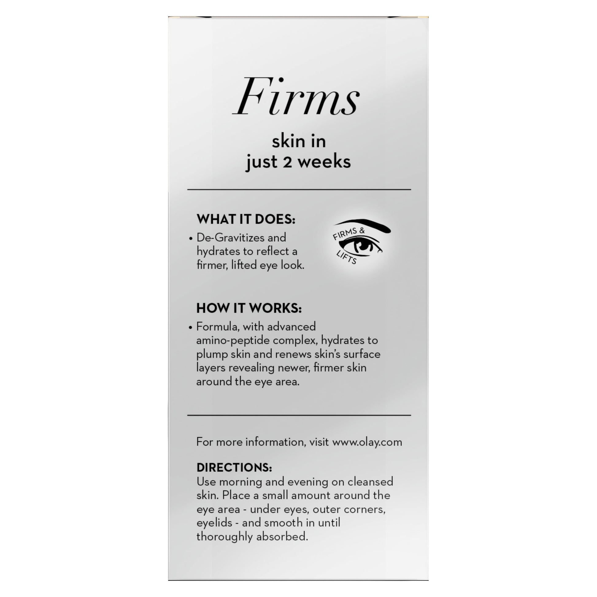 Eye Lifting Serum for Firming Skin, Fragrance-Free, All Skin Types, 0.5 Fl Oz