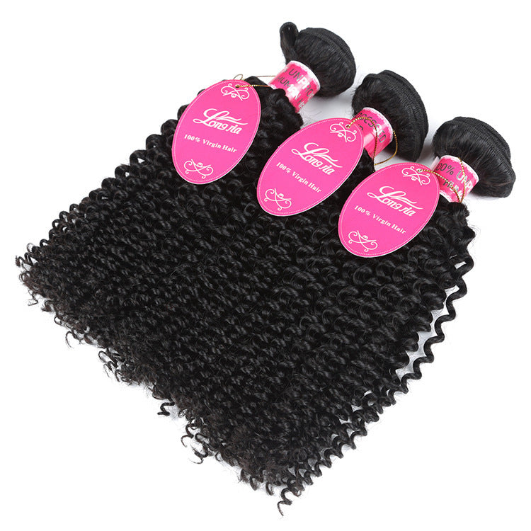 10A Deep Curly Brazilian Human Hair Bundles Weave – 100% Natural, 8-24 Inches