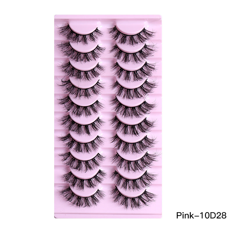 10 Pairs Natural Thick Curly False Eyelashes – Variety Pack for Stunning, Voluminous Lashes