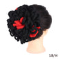 African Wig Bun Hair Bag Drawstring Dreadlocks Afro Hair Bun - High-Temperature Fiber