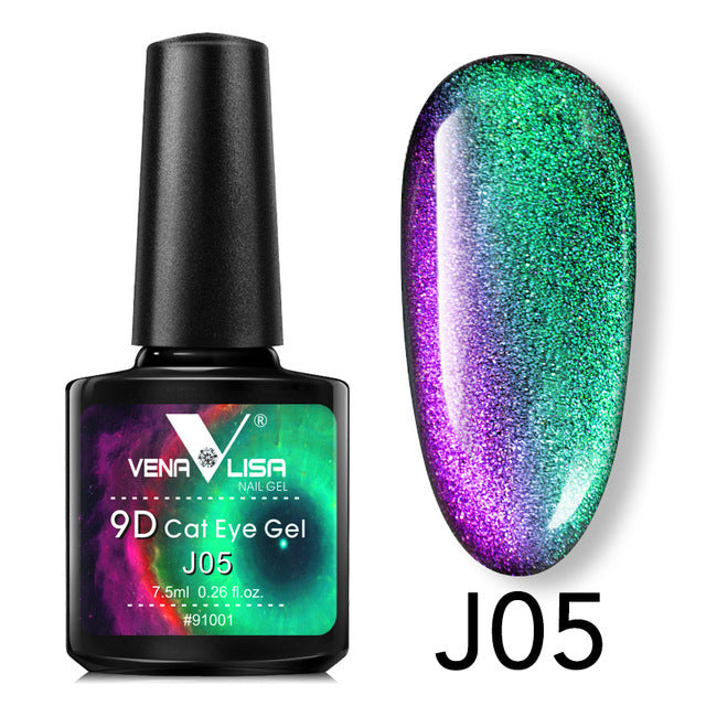 Venalisa 9D Cat Eye Gel Varnish - Chameleon Magnetic Nail Polish (5ml)