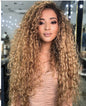 African Long Curly Hair Curlers – Hot Brown High-Temperature Wire Wig