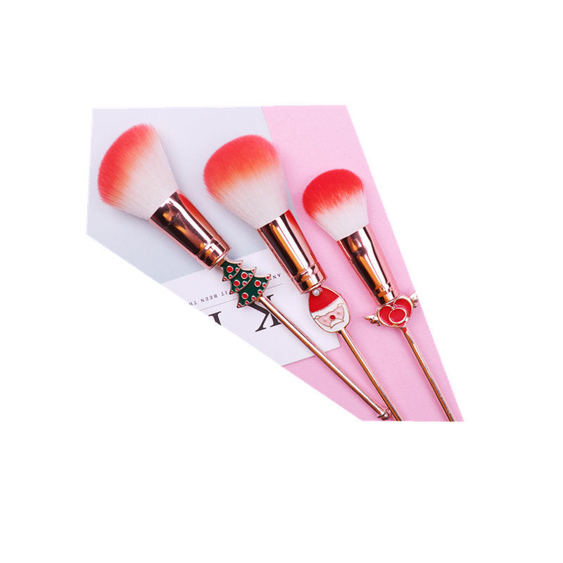 Christmas Moose Makeup Brush Set – Soft, Quality Fiber for Gentle Application