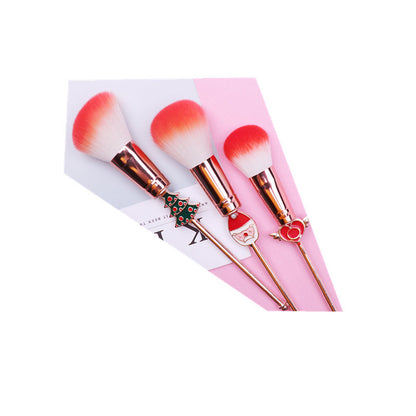 Christmas Moose Makeup Brush Set – Soft, Quality Fiber for Gentle Application