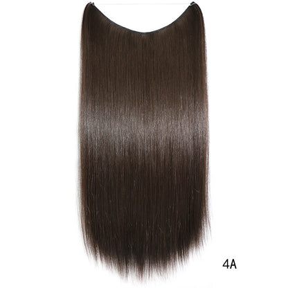 22-Inch Invisible Wire Hair Extensions - No Clips, Secret Fish Line Hairpieces