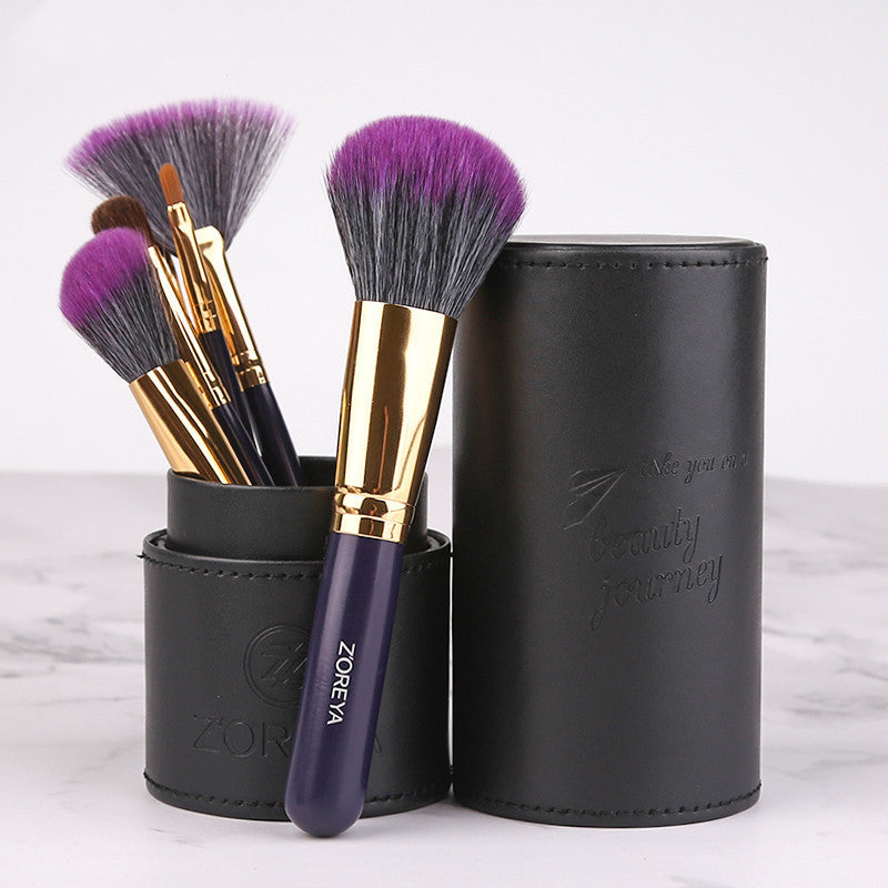 Travel-Friendly Makeup Brush Set with Soft Fiber Bristles