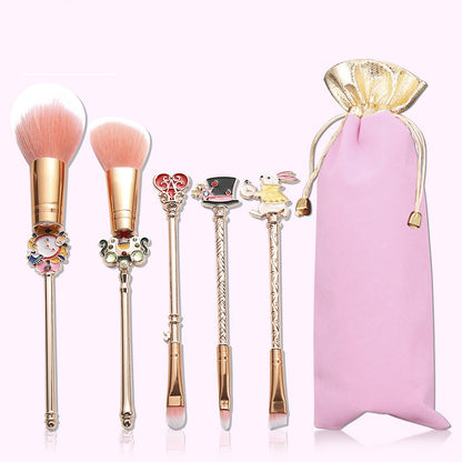 Alice Makeup Brush Set – Elegant Rose Gold & Gold for Flawless Application