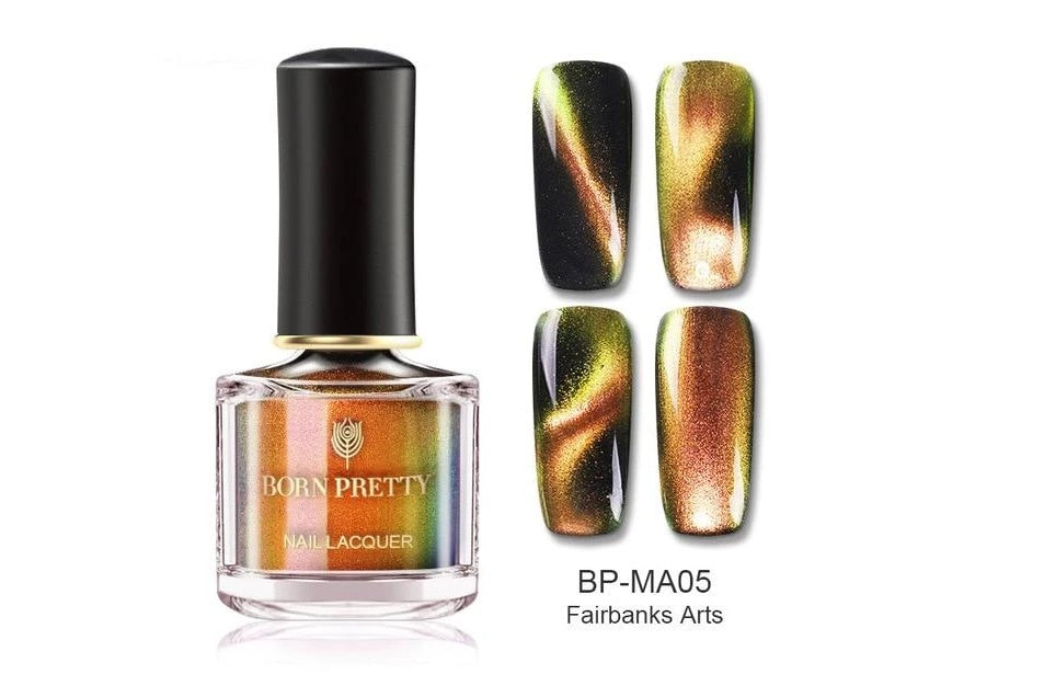 BORN PRETTY Holographic Chameleon 3D Magnetic Nail Polish – Long-Lasting, 6ml