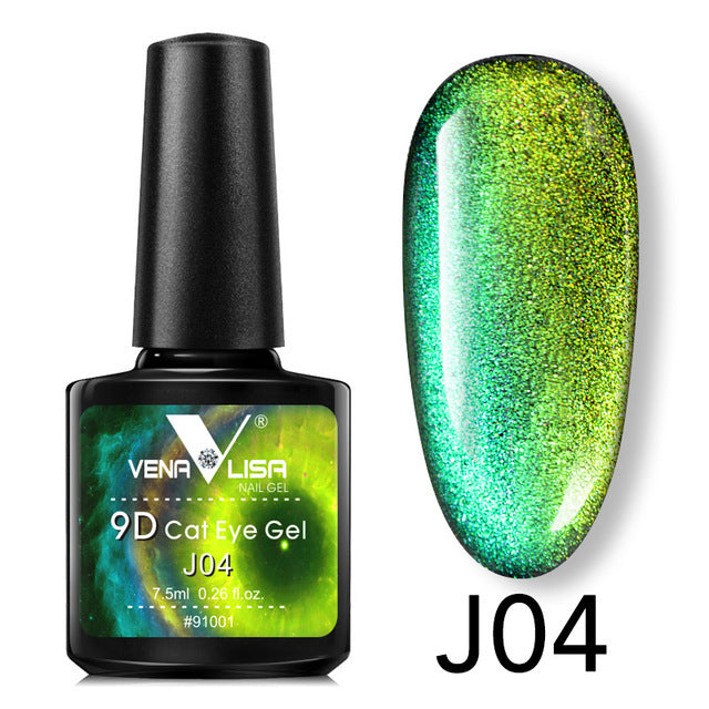 Venalisa 9D Cat Eye Gel Varnish - Chameleon Magnetic Nail Polish (5ml)