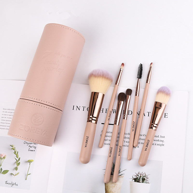 Travel-Friendly Makeup Brush Set with Soft Fiber Bristles