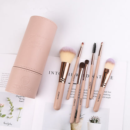 Travel-Friendly Makeup Brush Set with Soft Fiber Bristles