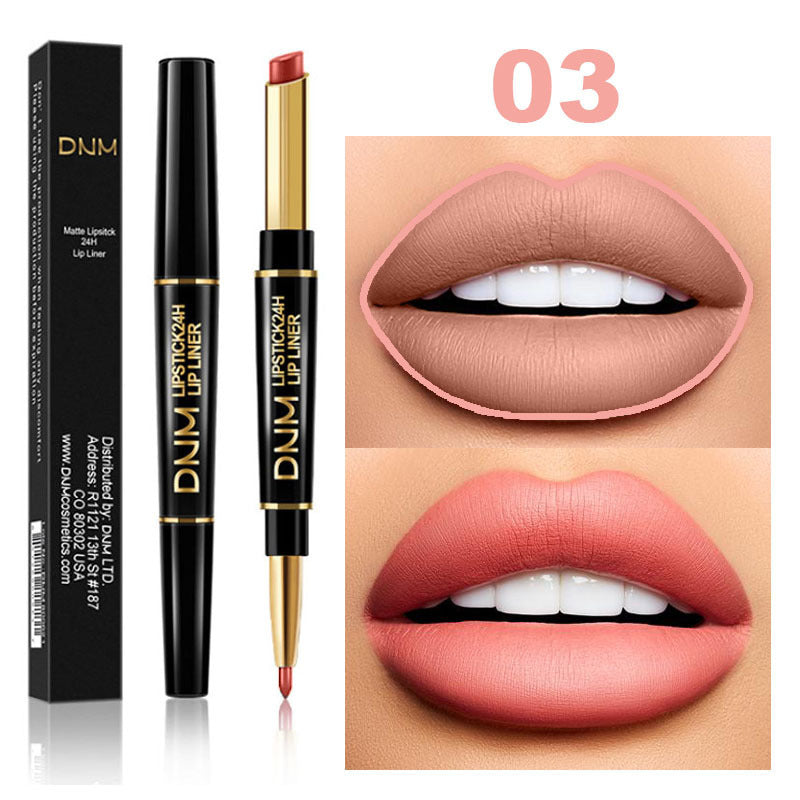 Double-Ended Non-Stick Lipstick – 2-in-1 Lip Liner & Lipstick with Long-Lasting Color