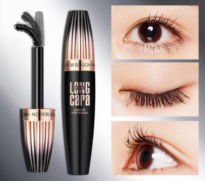 4D Silk Fiber Lash Mascara – Long Curling, Waterproof Black