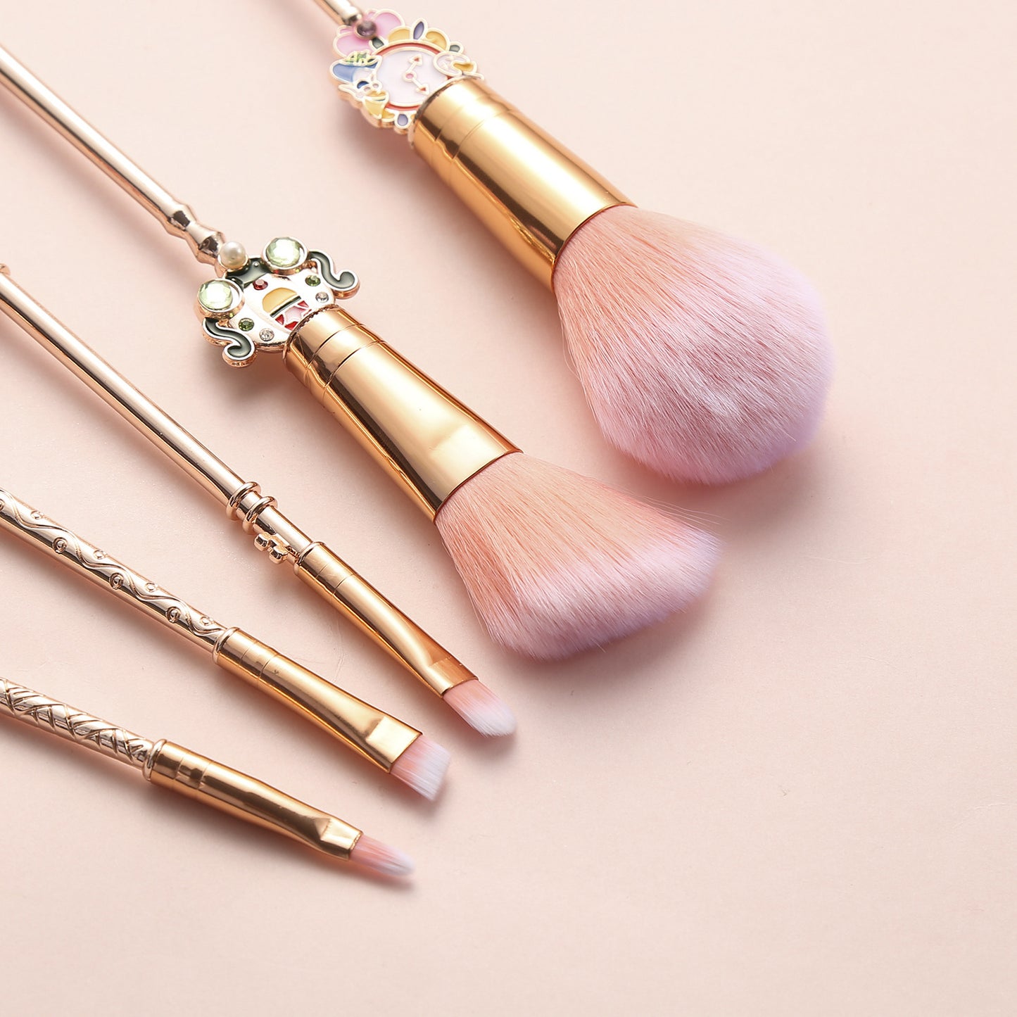 Alice Makeup Brush Set – Elegant Rose Gold & Gold for Flawless Application