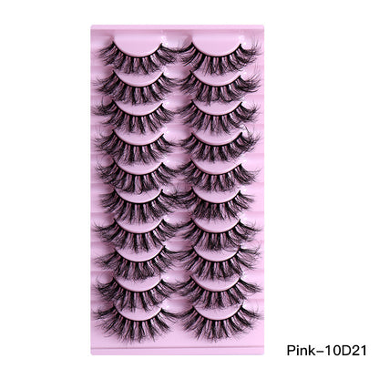 10 Pairs Natural Thick Curly False Eyelashes – Variety Pack for Stunning, Voluminous Lashes