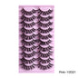 10 Pairs Natural Thick Curly False Eyelashes – Variety Pack for Stunning, Voluminous Lashes