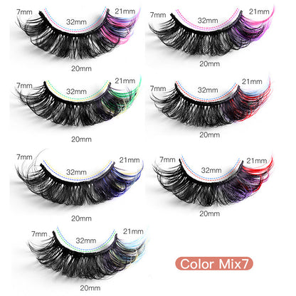 Luxurious Imitation Mink False Eyelashes - 7 Pairs of Thick, Curly Lashes