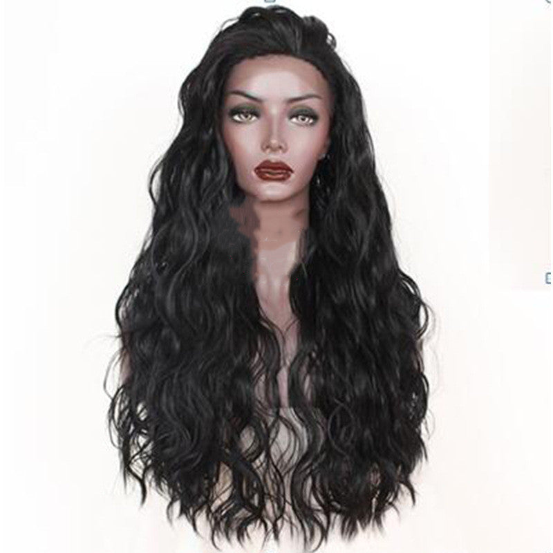 24-Inch Front Lace Synthetic Long Curly Hair Wig