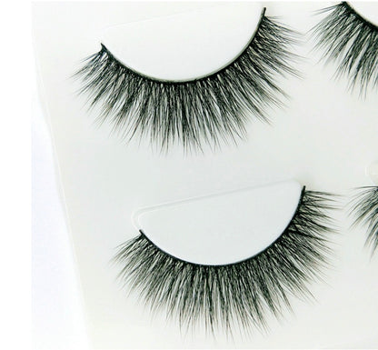 3D Black Soft False Eyelashes – Natural, Reusable, 1.2 cm for Daily Wear