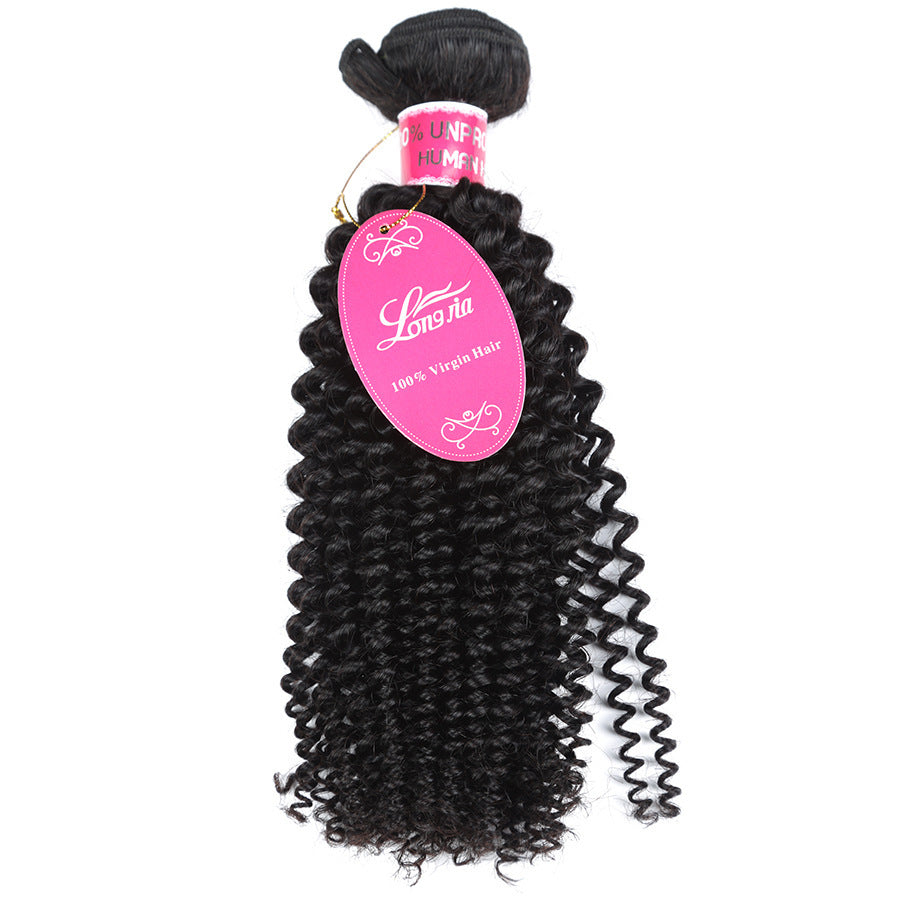 10A Deep Curly Brazilian Human Hair Bundles Weave – 100% Natural, 8-24 Inches