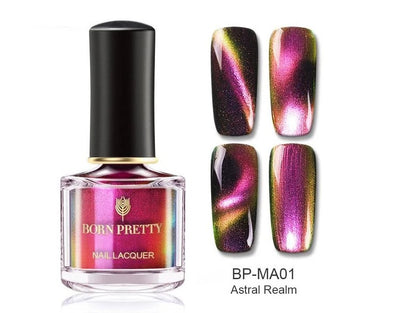 BORN PRETTY Holographic Chameleon 3D Magnetic Nail Polish – Long-Lasting, 6ml