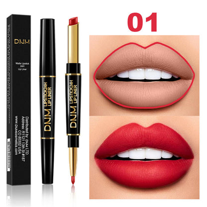 Double-Ended Non-Stick Lipstick – 2-in-1 Lip Liner & Lipstick with Long-Lasting Color