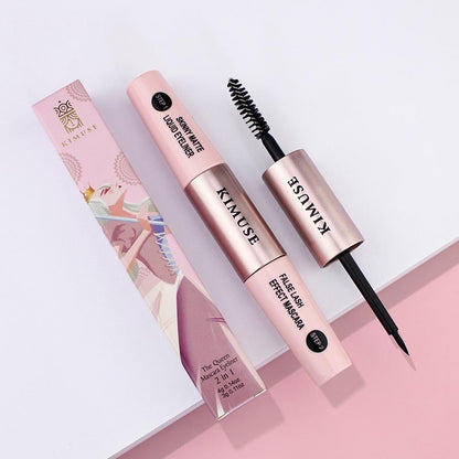 Double-Head Long Lasting Waterproof Mascara & Liquid Eyeliner Combo