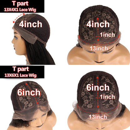 Elegant Long and Small Curly Human Hair Wig Set