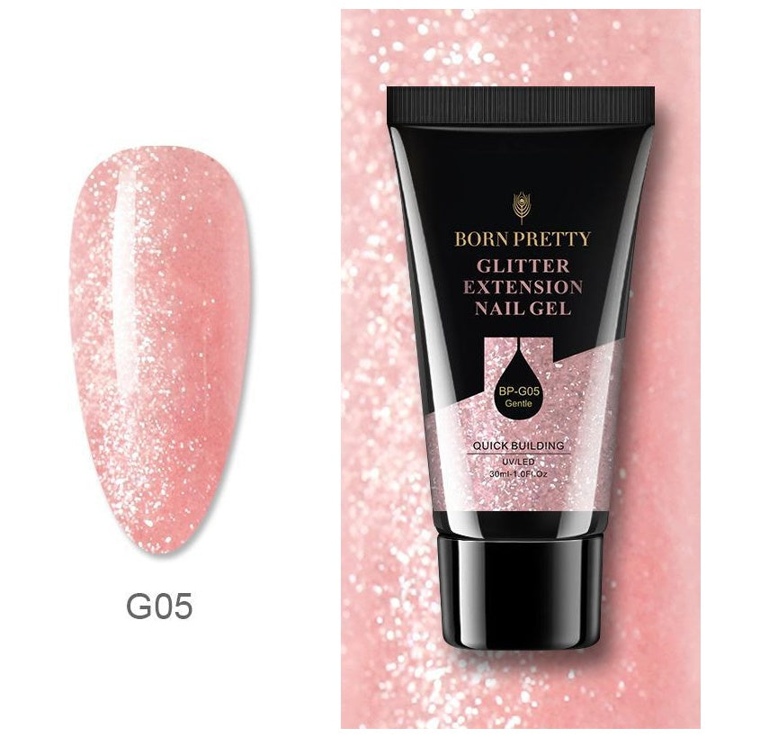 BornPretty 30ml Floral Nail Extension Gel – Quick Bright Powder Extender