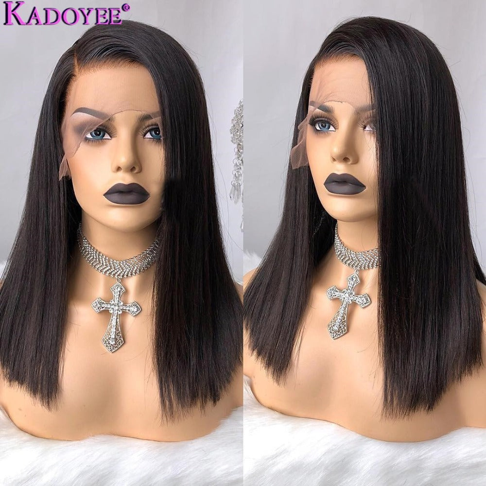 Kadoyee Human Hair Lace Front Wig - Effortless Elegance for Every Occasion