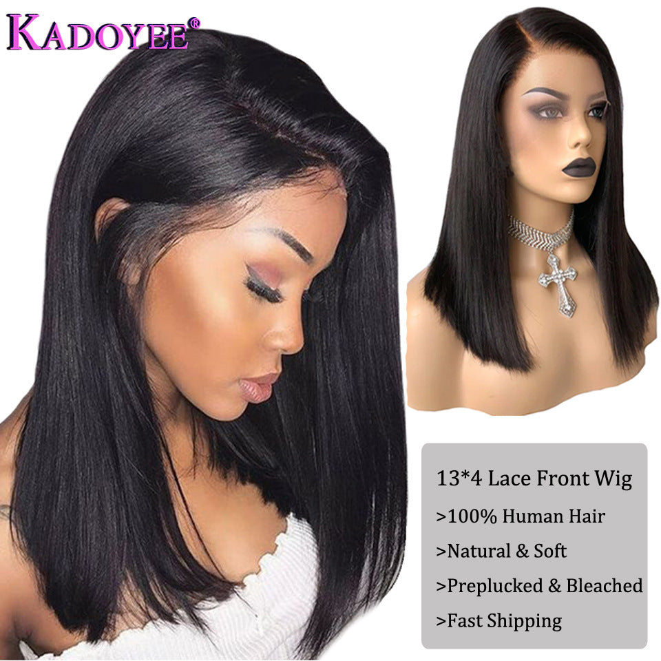 Kadoyee Human Hair Lace Front Wig - Effortless Elegance for Every Occasion