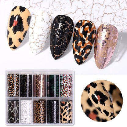 INS Classic Manicure Nail Sticker Set - Snake & Starry Sky Design