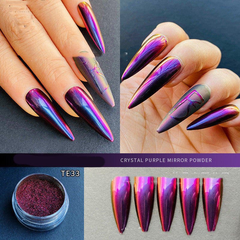 Gradient Mirror Mermaid Powder - Black-Red & Purple-Red Gradient Effects