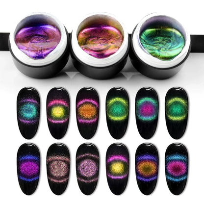 Venalisa 9D Cat Eye Gel Varnish - Chameleon Magnetic Nail Polish (5ml)