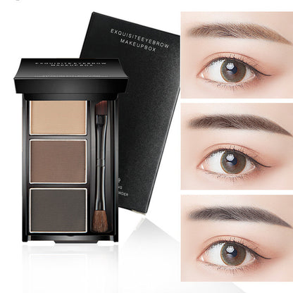 SR Three-Dimensional Three-Color Eyebrow Powder – Brow, Highlight & Contour Palette (6g)