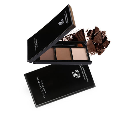 SR Three-Dimensional Three-Color Eyebrow Powder – Brow, Highlight & Contour Palette (6g)