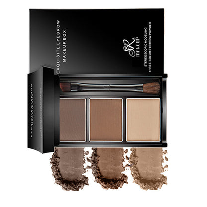 SR Three-Dimensional Three-Color Eyebrow Powder – Brow, Highlight & Contour Palette (6g)