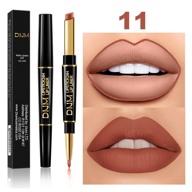 Double-Ended Non-Stick Lipstick – 2-in-1 Lip Liner & Lipstick with Long-Lasting Color