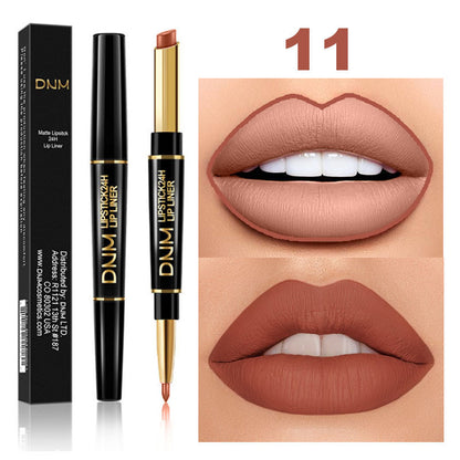 Double-Ended Non-Stick Lipstick – 2-in-1 Lip Liner & Lipstick with Long-Lasting Color