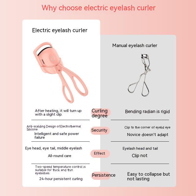 Portable Electric Heated Eyelash Curler - Quick, Stylish, and Safe