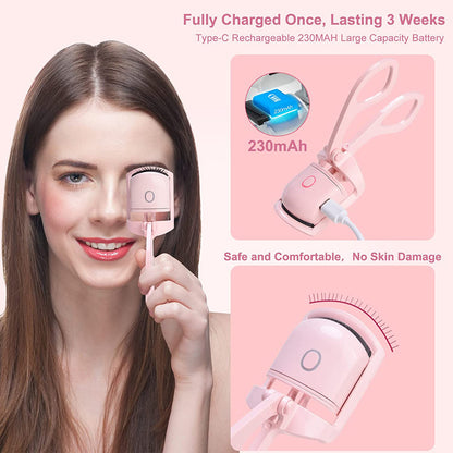 Portable Electric Heated Eyelash Curler - Quick, Stylish, and Safe