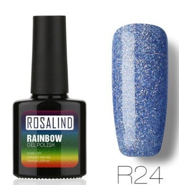 ROSALIND Star Studded Rainbow UV Gel Nail Polish – Add Sparkle to Your Nails!