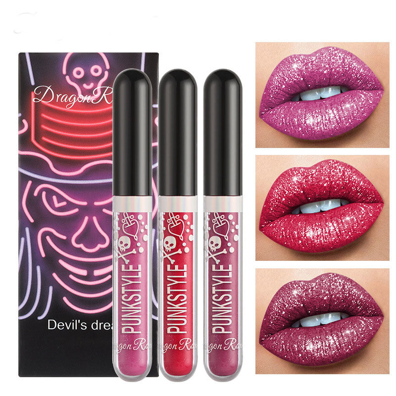 Halloween Diamond Lip Gloss Set - Dazzling Shades for Spooky Glam