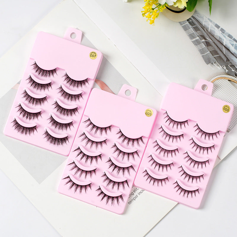 5 Pairs Manga Lashes – Anime-Inspired Natural Wispy False Eyelashes