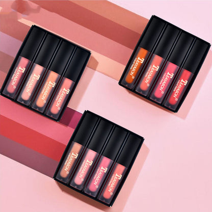 Lip Gloss Set of Four Liquid Matte Gloss – Perfect Your Pout!