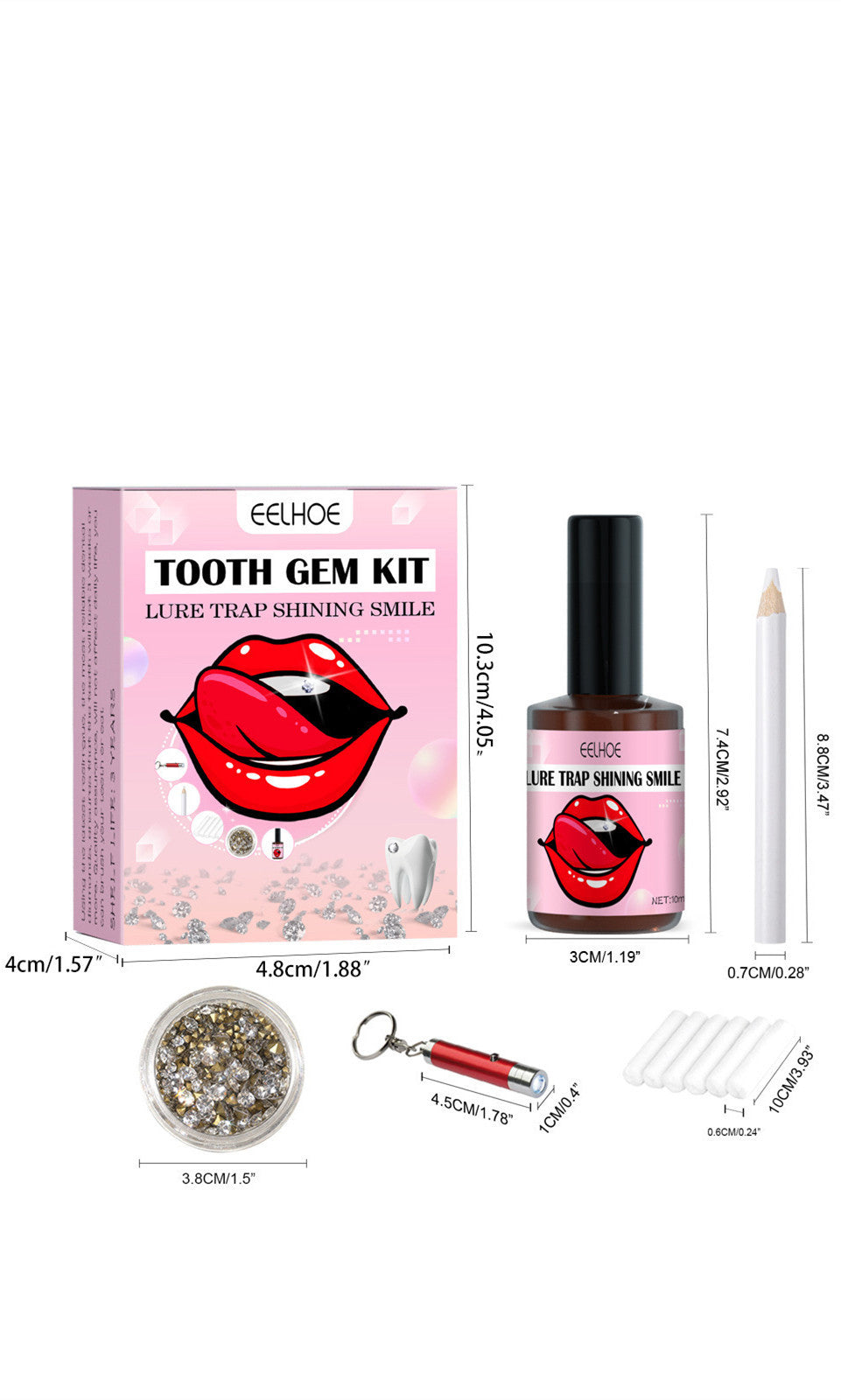 EELHOE Teeth Gem Kit - Sparkling Tooth Decoration Set for Easy Application