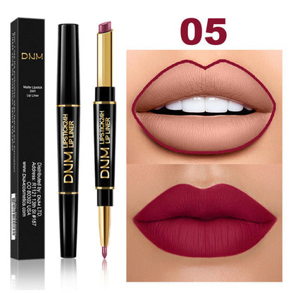 Double-Ended Non-Stick Lipstick – 2-in-1 Lip Liner & Lipstick with Long-Lasting Color