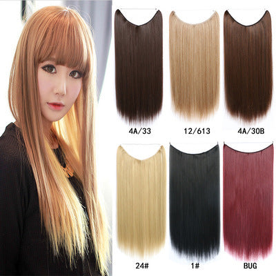 22-Inch Invisible Wire Hair Extensions - No Clips, Secret Fish Line Hairpieces