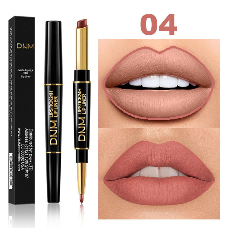 Double-Ended Non-Stick Lipstick – 2-in-1 Lip Liner & Lipstick with Long-Lasting Color